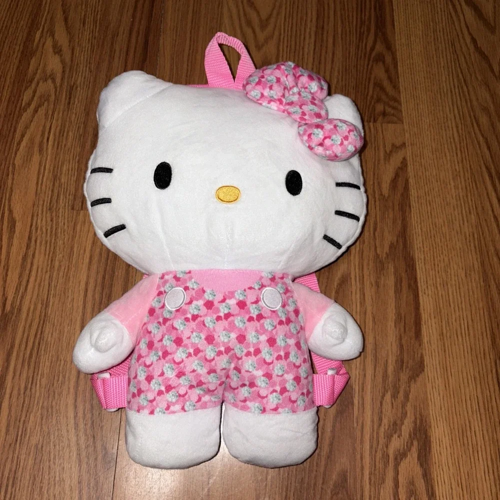 hello kitty 15 backpack AI ACCESSORY INNOVATIONS for Girls, Sanrio Kawaii Bookbag, 16 Inch Anime School Bag with 3D Features resistant 600 Hello Kitty Backpack 15" Sanrio